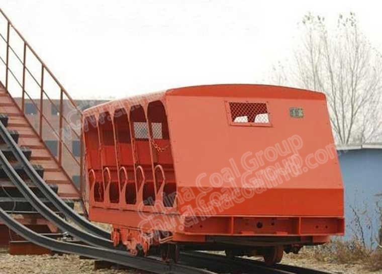 XRC8 Underground Mining Insert-Rail Type Inclined Person Car